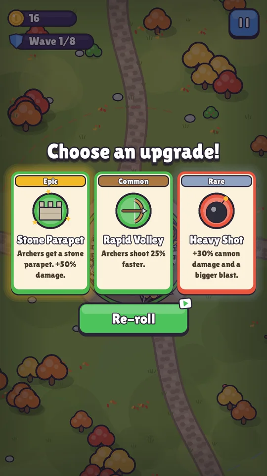 Choose an upgrade card